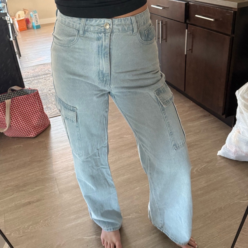 Light Blue Cargo Jeans